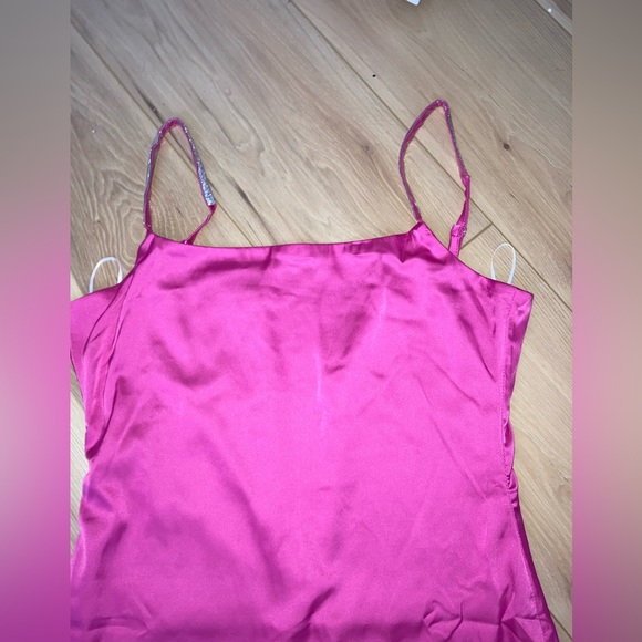 Rhinestone Strap Satin Bodycon - Picture 8 of 8